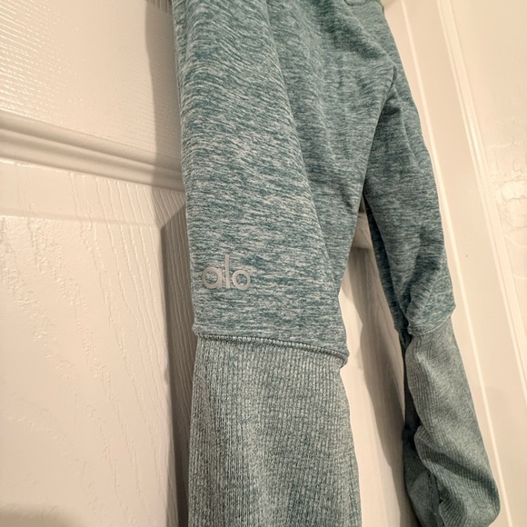 ALO Yoga Teal Ribbed Leggings - Picture 3 of 8